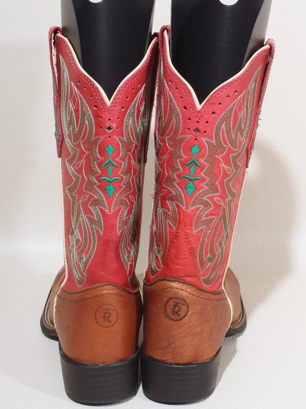 Womens Tony Lama Boots Size 8 B Brown Leather 3R Western Cowgirl Square Toe Boot - Picture 5 of 9